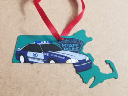 Massachusetts State Police Mustang 1451 Ornament
