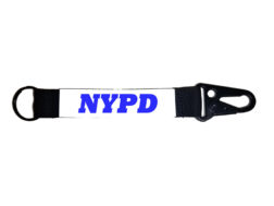 New York Police Dept NYPD White Tactical Keychain Lanyard