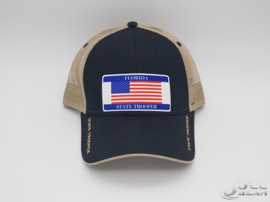 Florida Highway Patrol - License Plate Trucker Cap - Flag