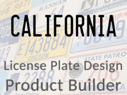 California - Custom License Plate Design Product Builder