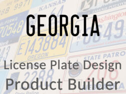 Georgia - Custom License Plate Design Product Builder