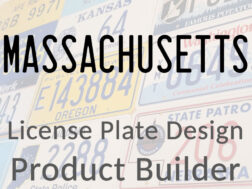 Massachusetts - Custom License Plate Design Product Builder