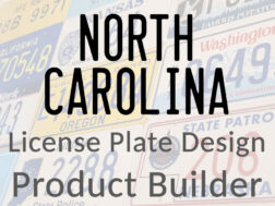 North Carolina - Custom License Plate Design Product Builder
