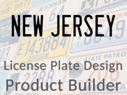 New Jersey - Custom License Plate Design Product Builder