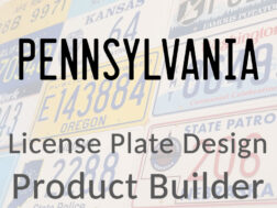 Pennsylvania - Custom License Plate Design Product Builder