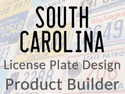 South Carolina - Custom License Plate Design Product Builder