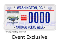 2025 National Police Week Vehicle Honor Guard License Plate Product Builder