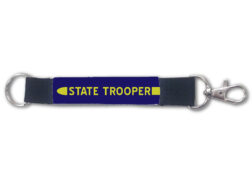 New York State Police NYSP Keychain Lanyard - Gold on Navy